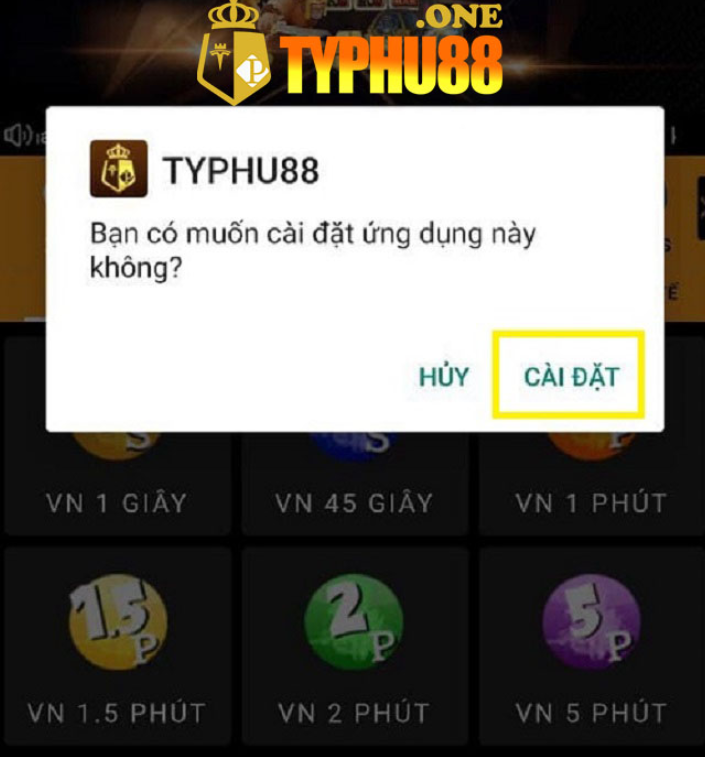 Tải ứng dụng Typhu88 trên Android